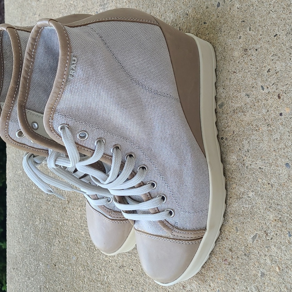 Frau Linen and Leather Hitop Shoes